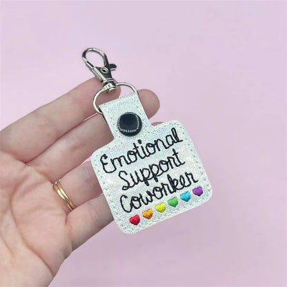 Emotional Support Coworker Keychain