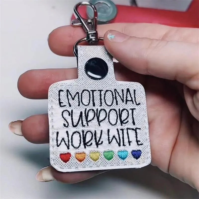 Emotional Support Coworker Keychain