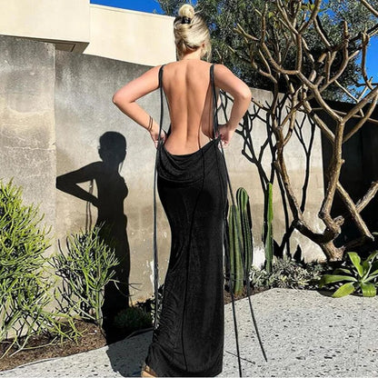 Serenity Backless Maxi Dress