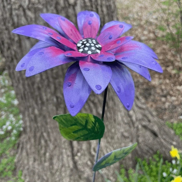 Metal Flowers Garden Stakes