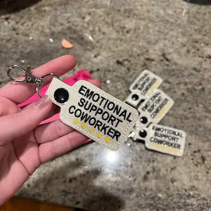 Emotional Support Coworker Keychain