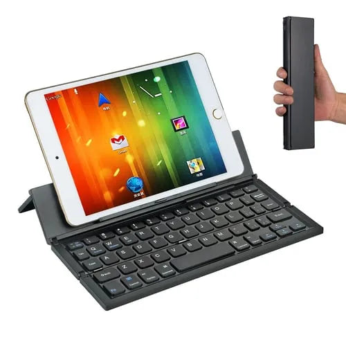 Wireless Tri-System Bluetooth Foldable Keyboard for Phones and Tablets