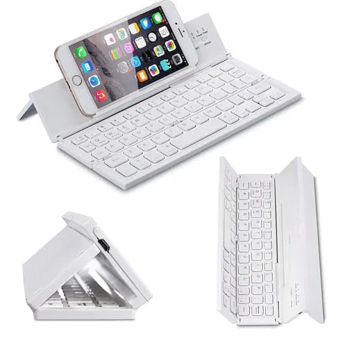 Wireless Tri-System Bluetooth Foldable Keyboard for Phones and Tablets