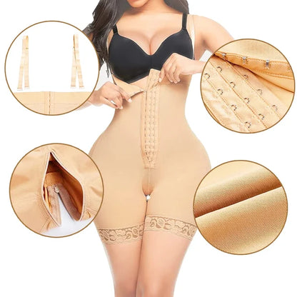 Compression Shapewear Open Bust Tummy Control with Zipper